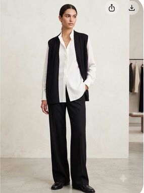 The Row Silk Cashmere Sleeveless Drape Cardigan Size S